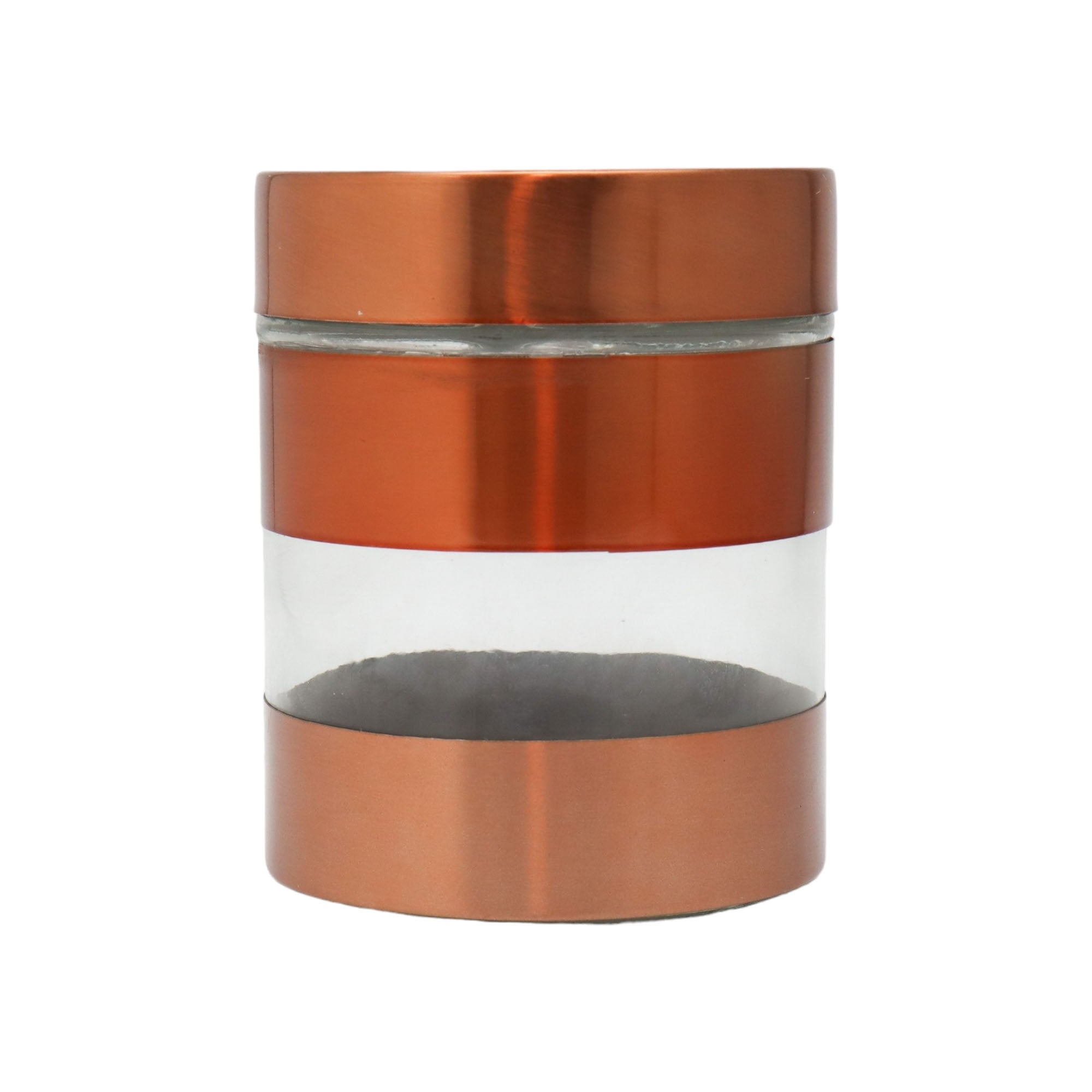 Glass & Copper Canister Small Round Copper GL28441