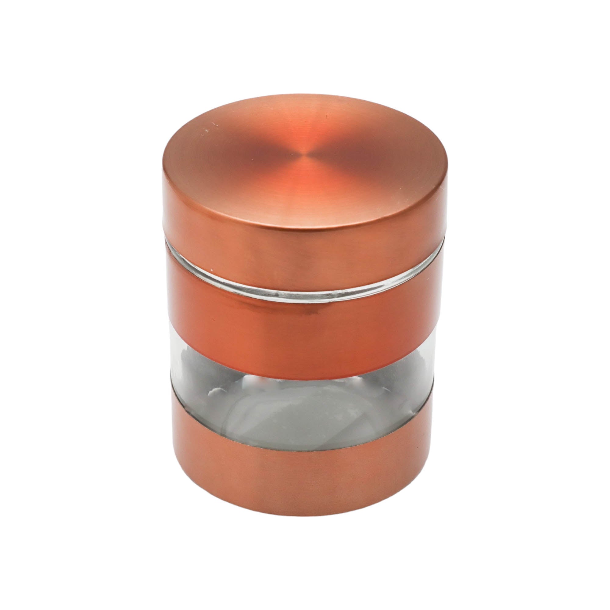 Glass & Copper Canister Small Round Copper GL28441