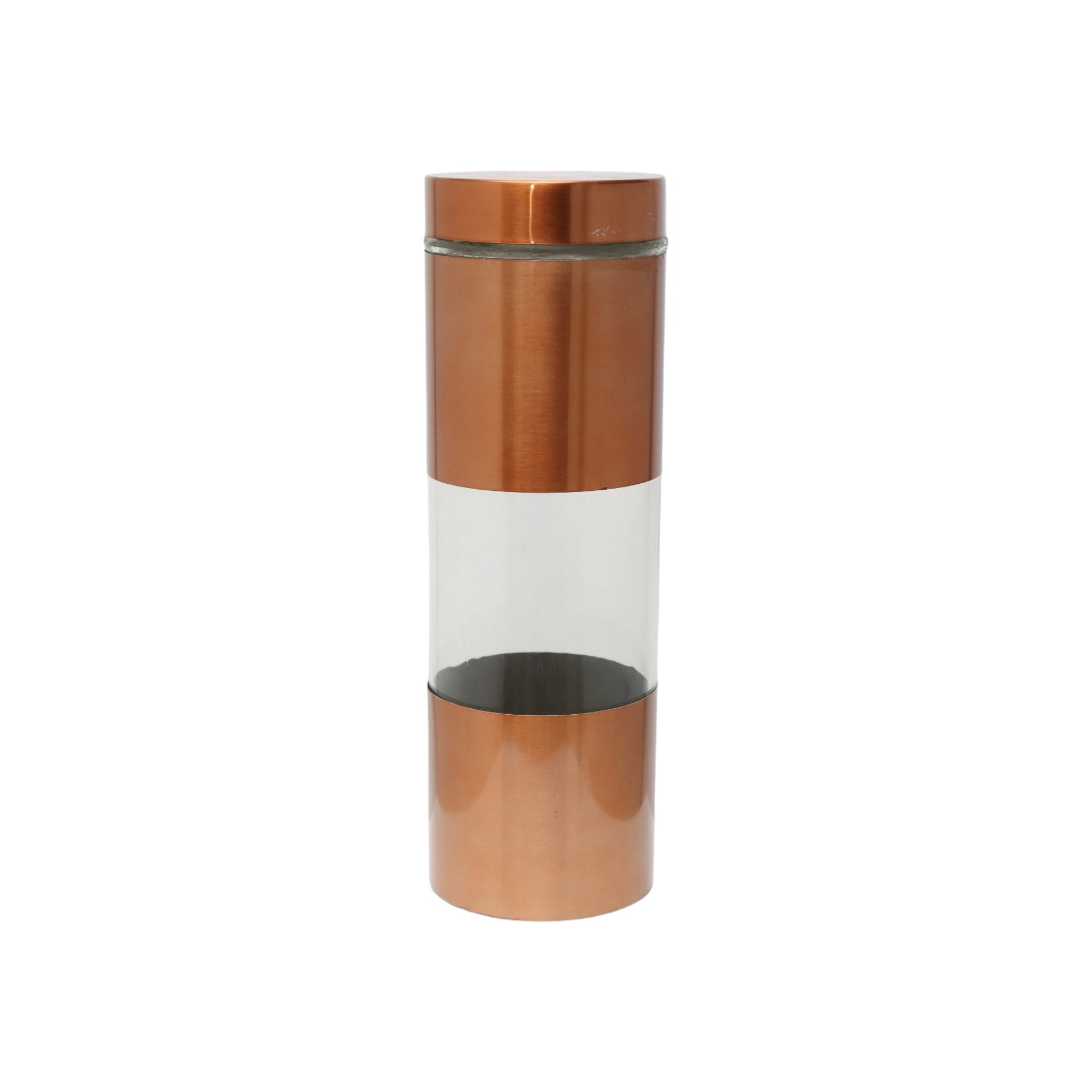 Glasss Canister Extra Large Copper Round GL28444