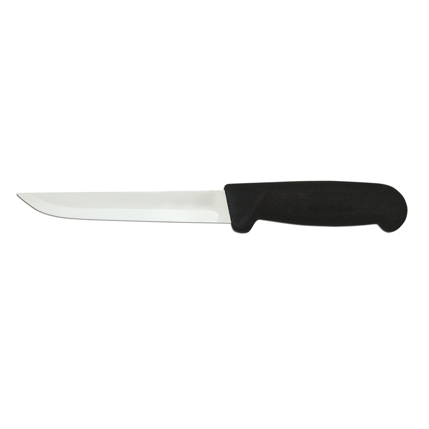 Knife Boning Straight Black Handle Sleeve Carry BRSK1001B