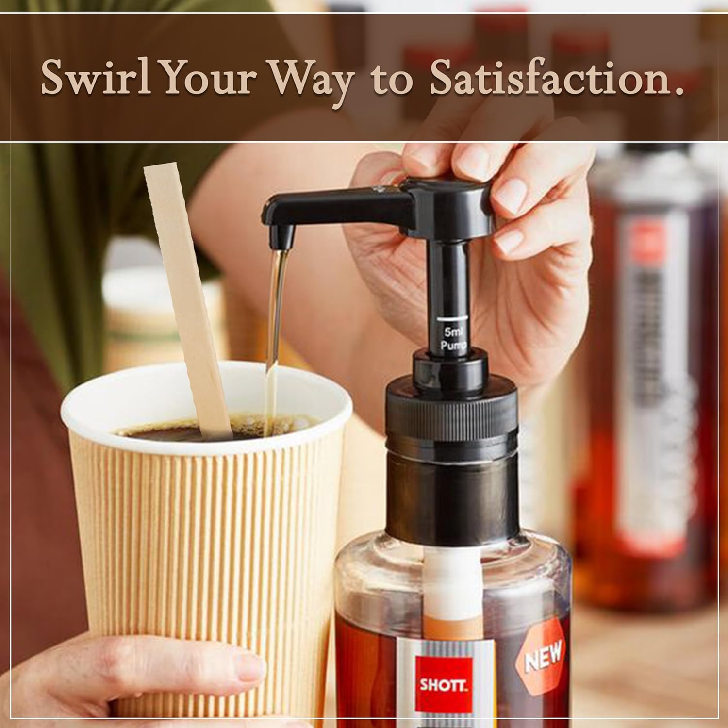 Disposable Wooden Stirrer Sticks 140mm 50pack