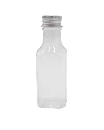 Plastic PVC Bottle 60ml with Silver Lid