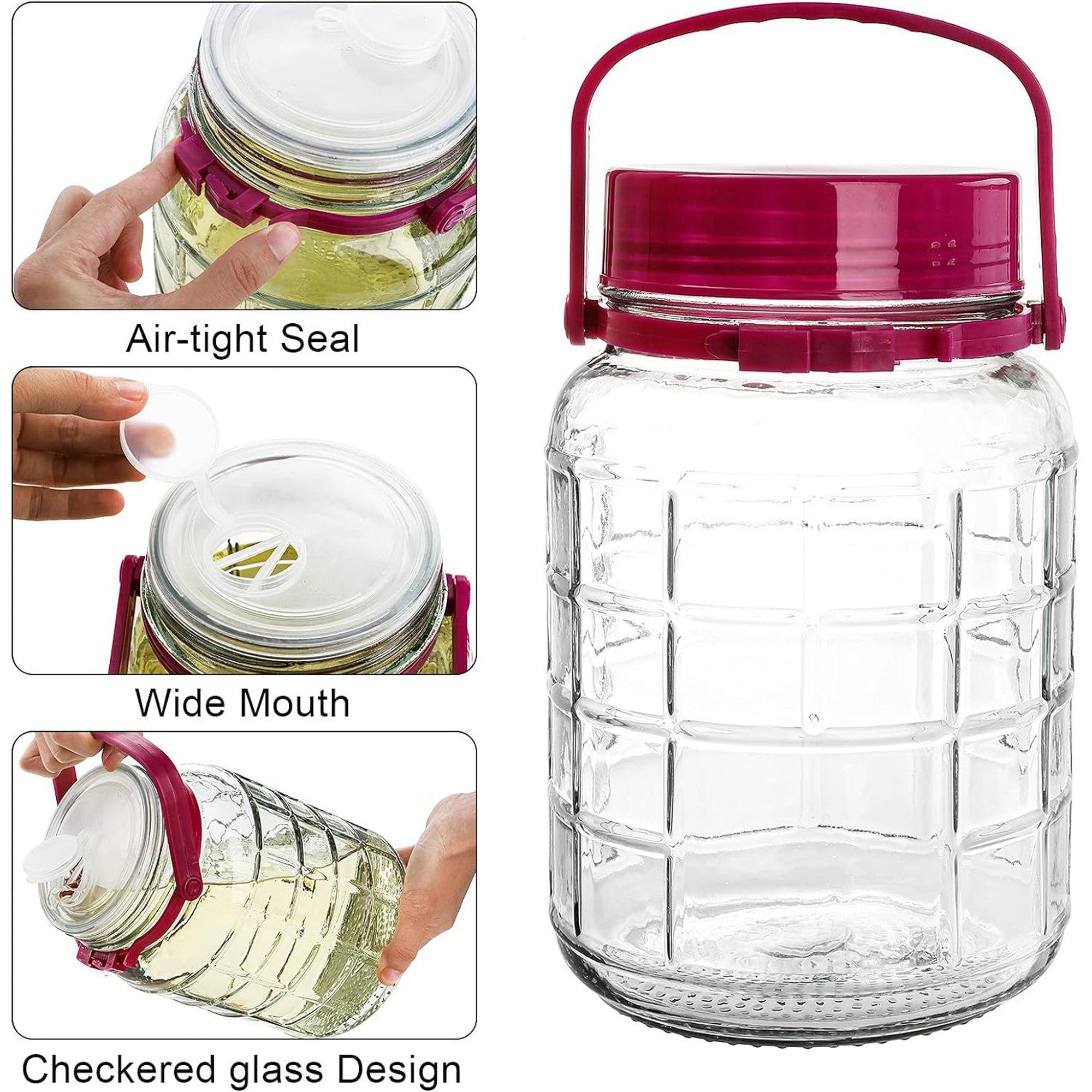 Beverage Dispenser 3L Glass with Carry Handle and tap - 537