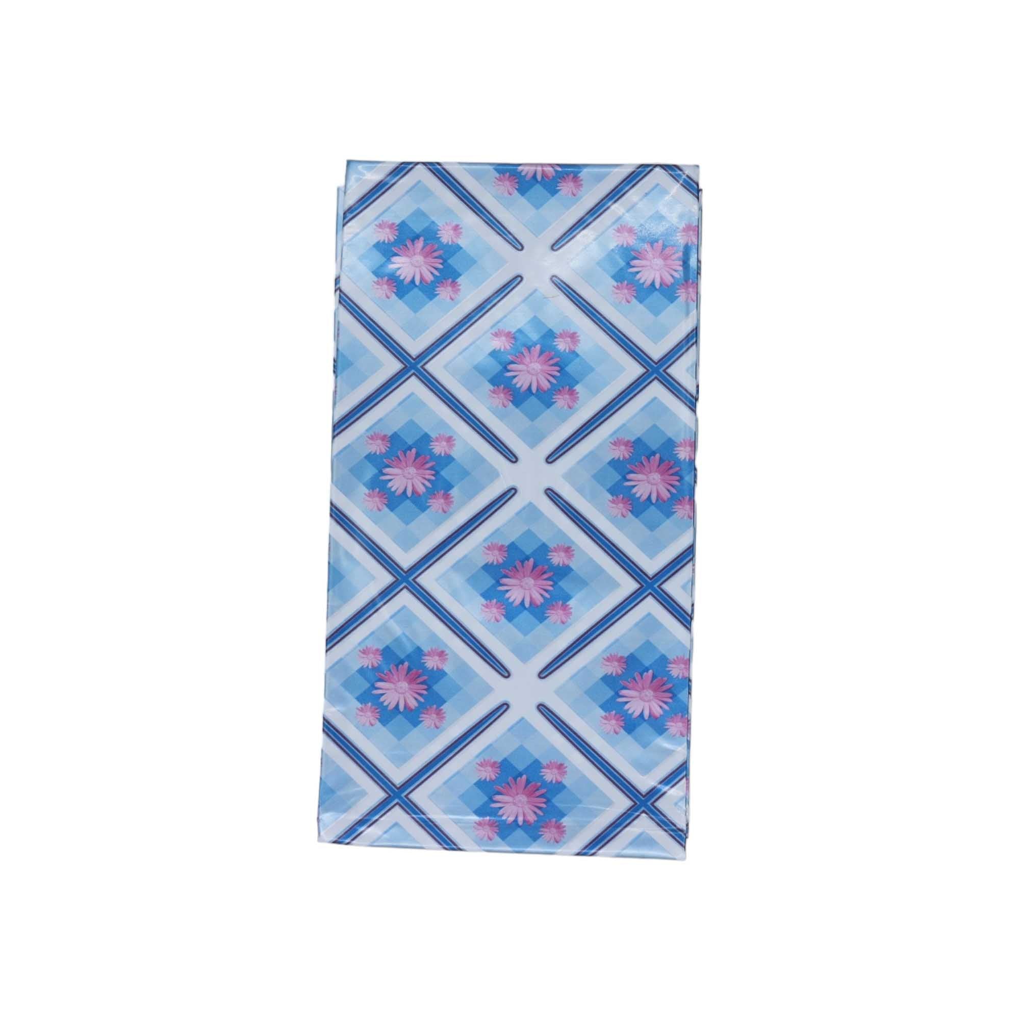 Plastic Table Cloth Assorted Flower Design  137cmx1m