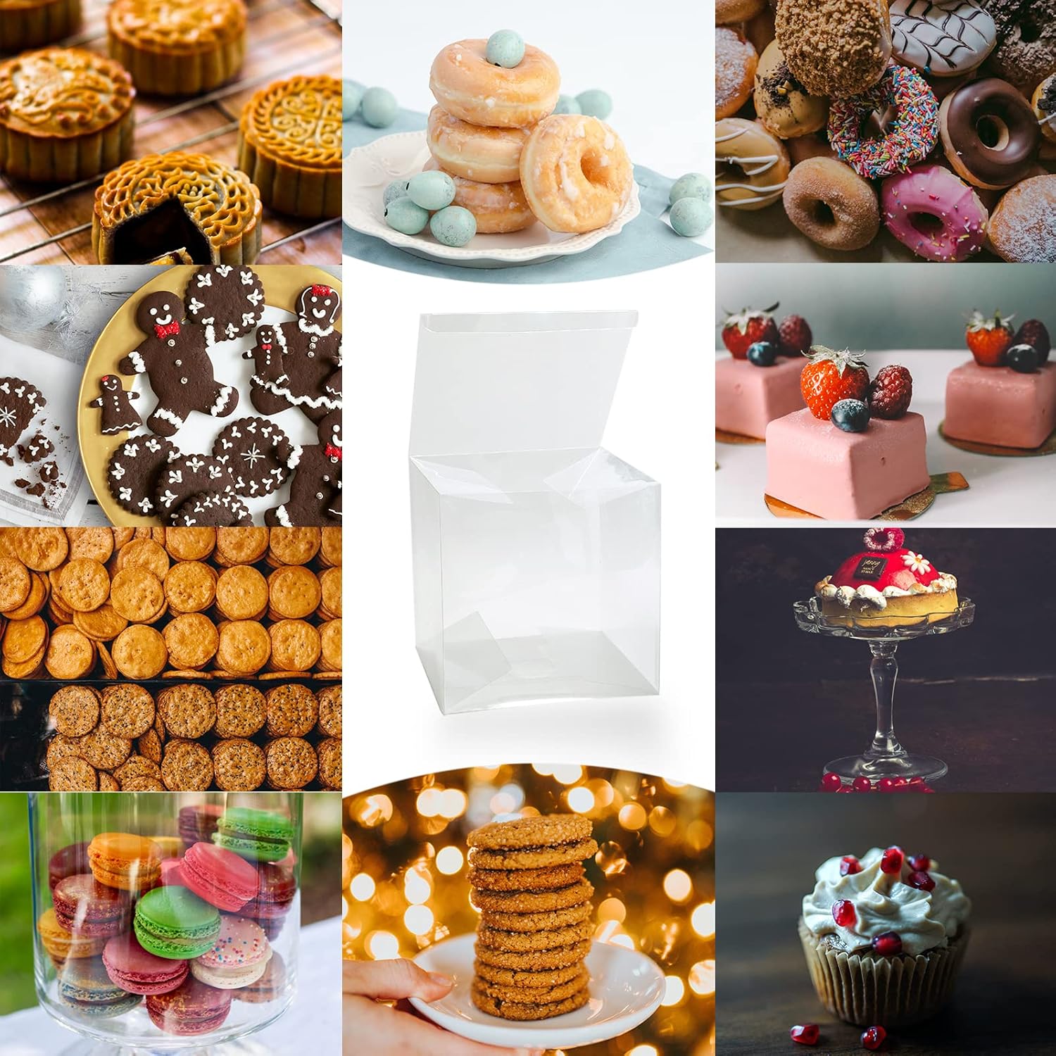 PVC Gift Boxes Transparent Open 1-Side 12pack