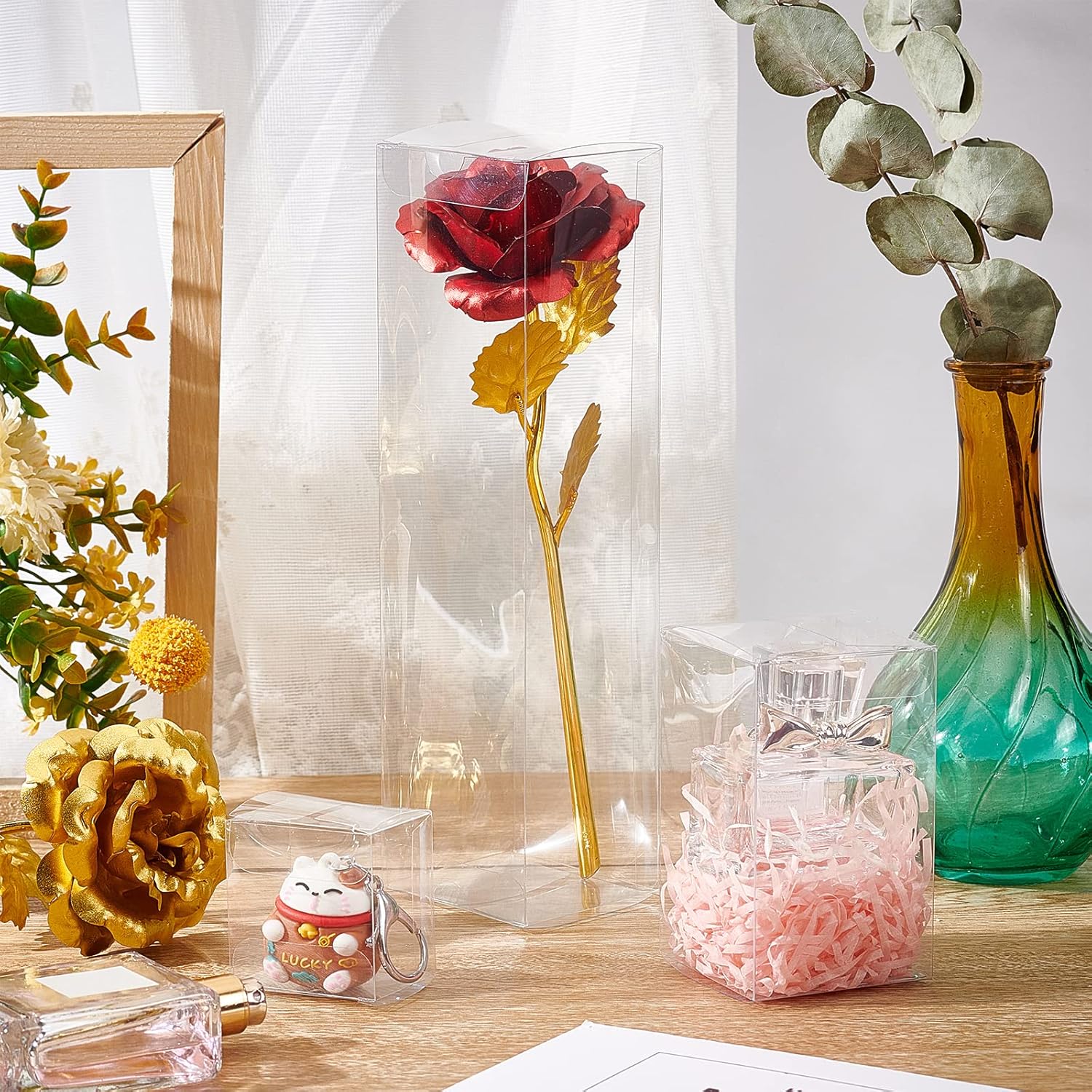 PVC Gift Boxes Transparent Open 1-Side 12pack