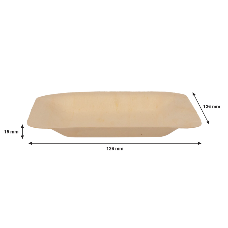 Regent Disposable Wooden Square Plates 10pack
