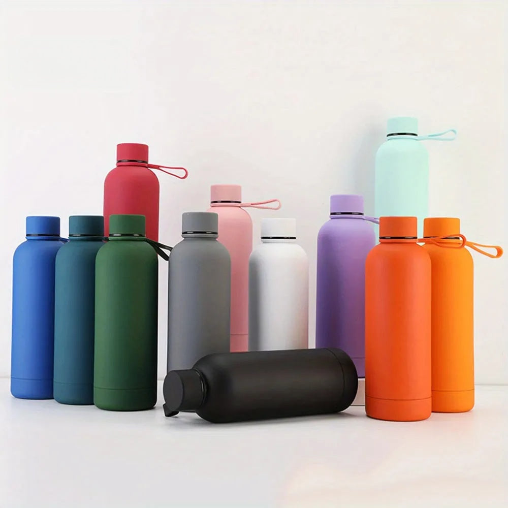 Thermos Matte Finish Silicone Flask Stainless Steel with Tag Handle 500ml 1pc