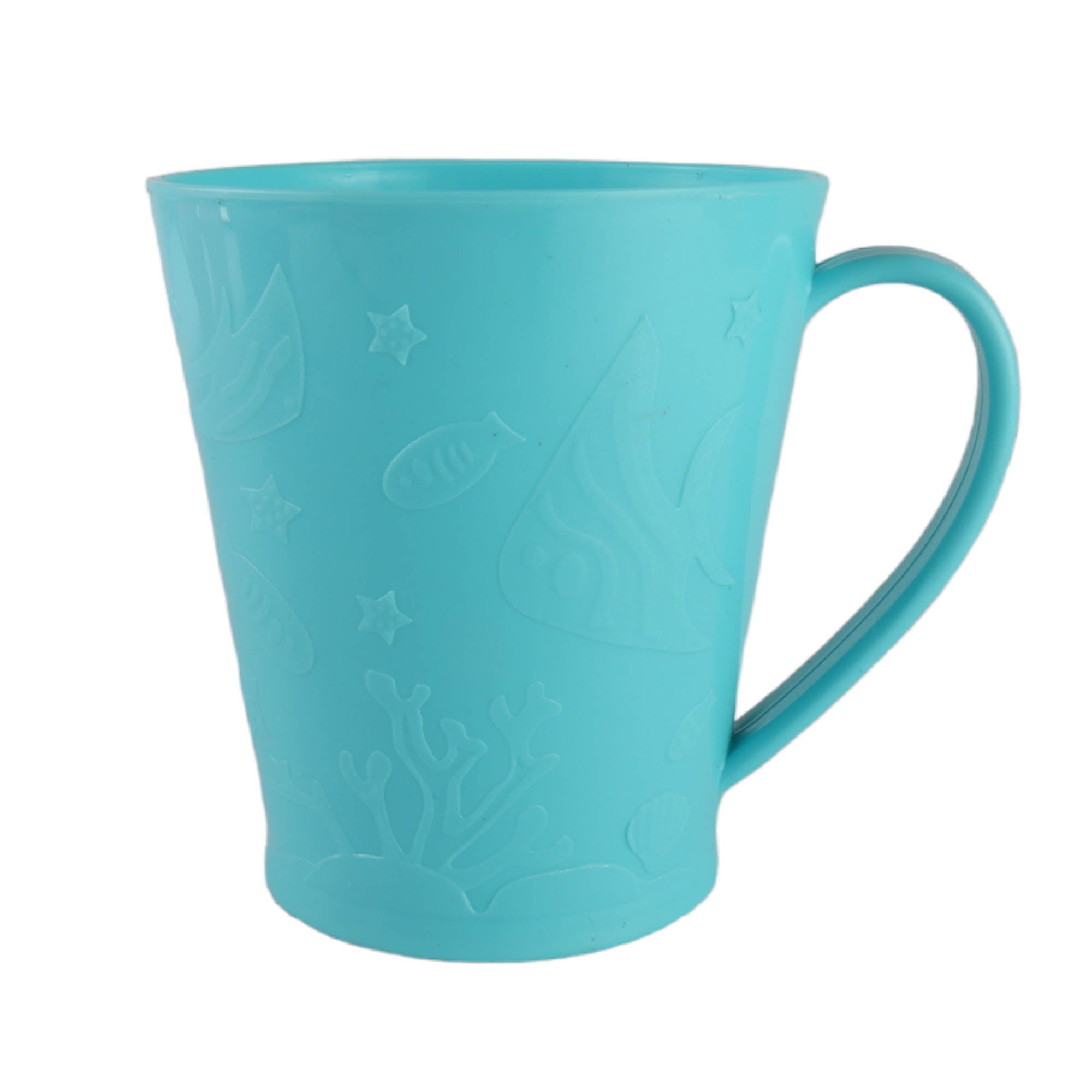 Plastic Reusable Mug Cup with Handle 250ml 12pack
