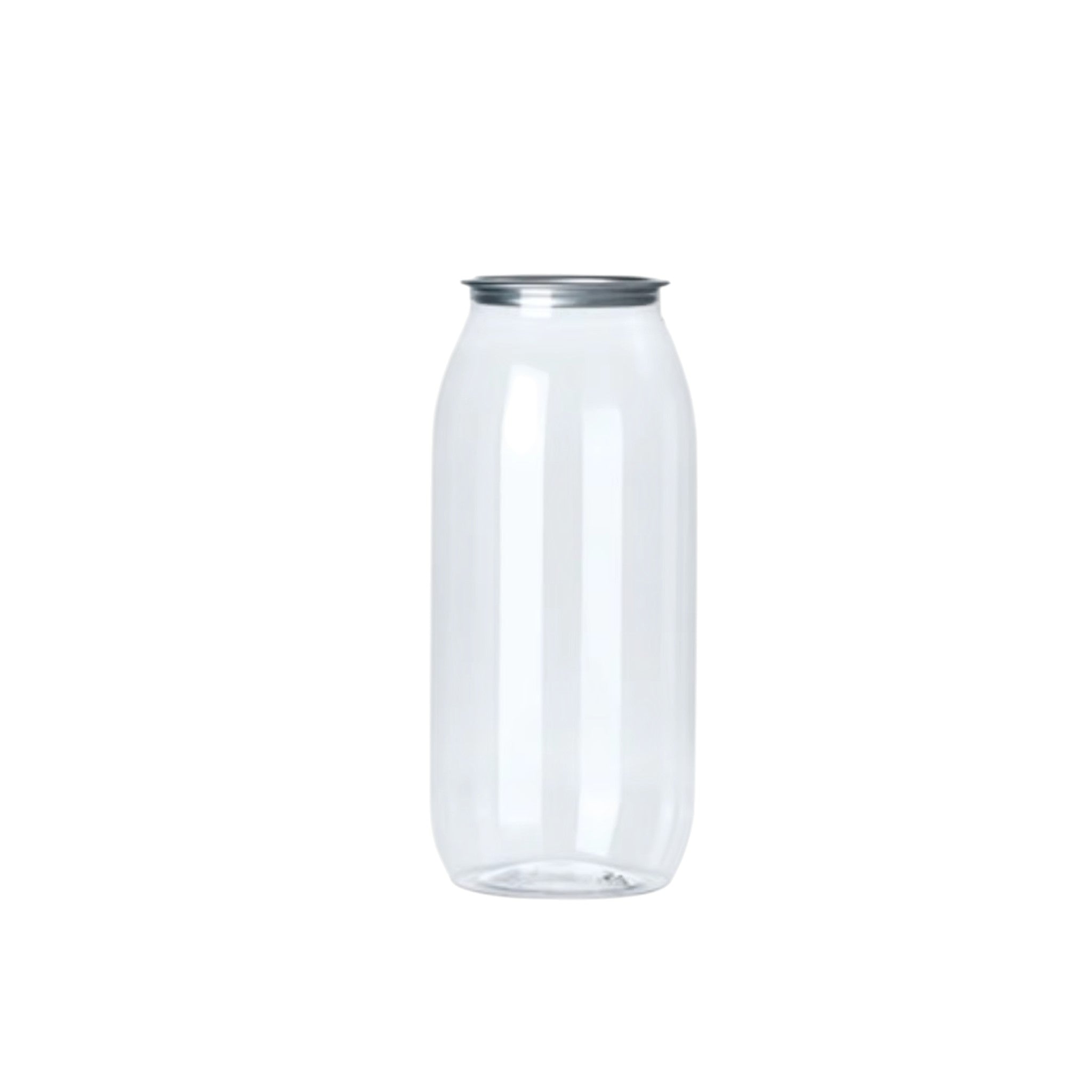 500ml Food Grade Plastic Drinking Clear Can with Aluminium Pull Tab Lid