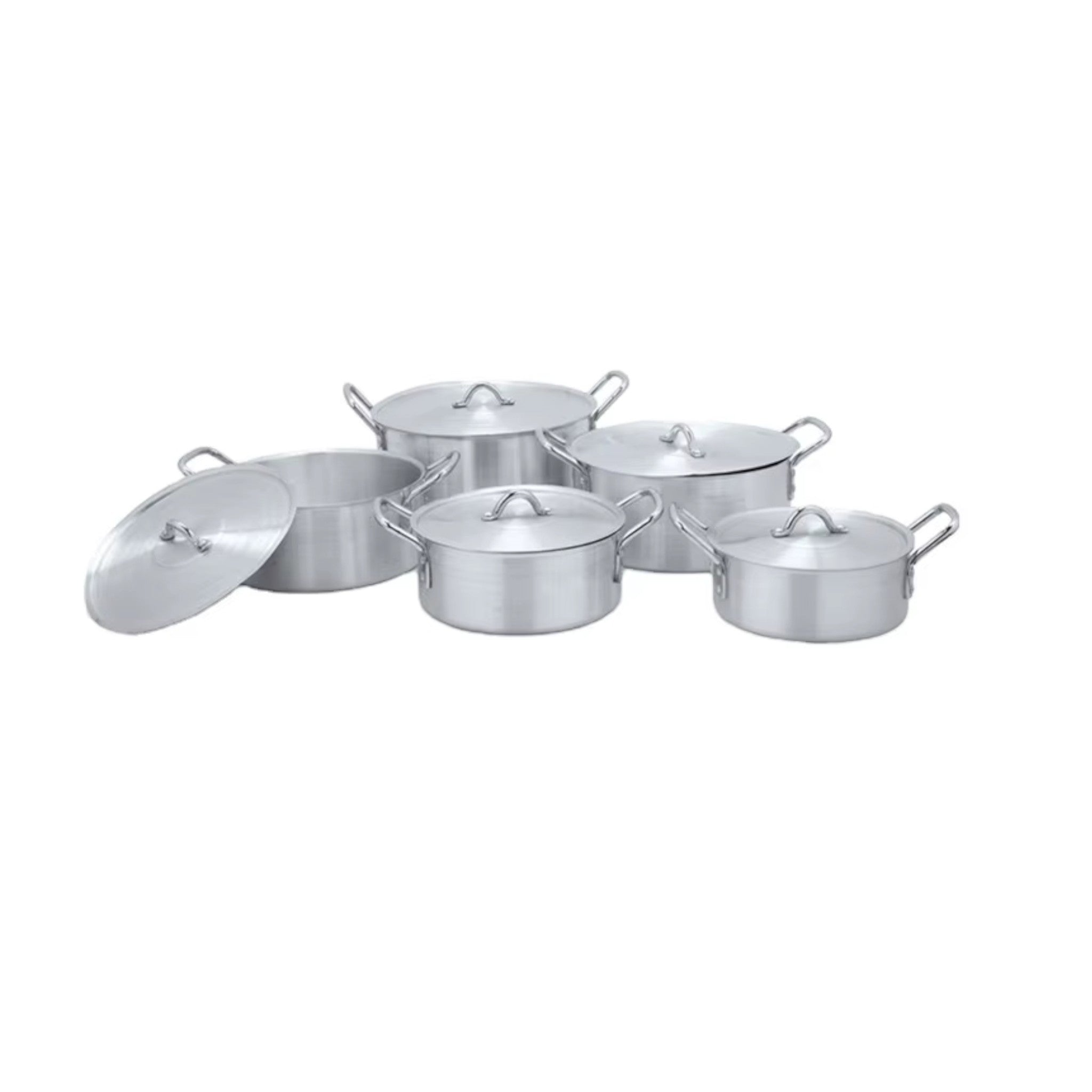Heavy Duty Aluminum Cookware Yonex Pots 5pcs