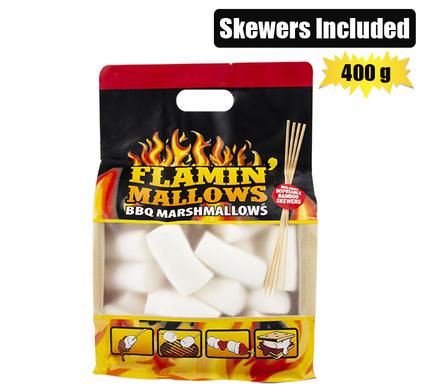 BBQ Flaming Braai Marshmallows  400g with Chopsticks