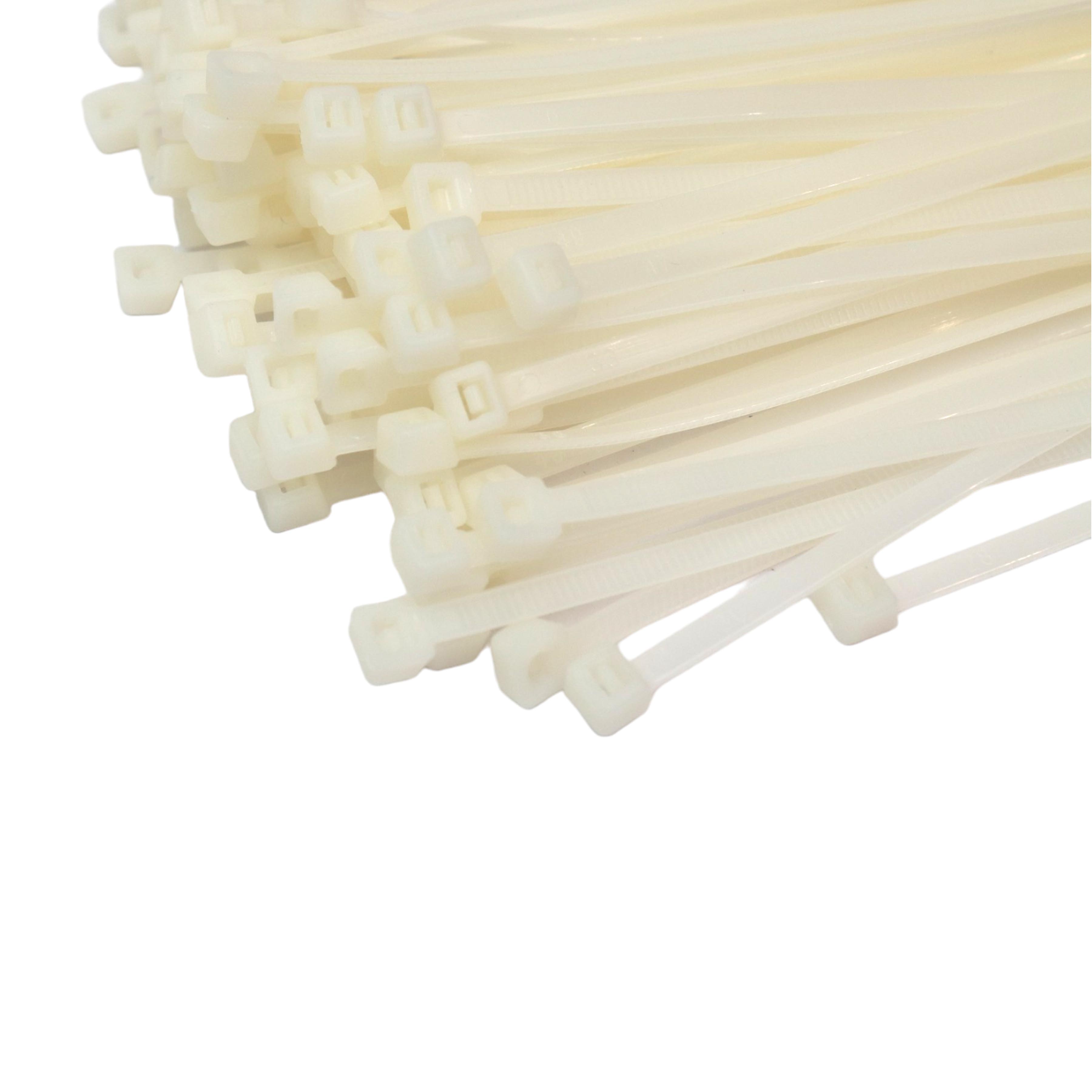 Cable Ties White 3.6x200mm 100Pack