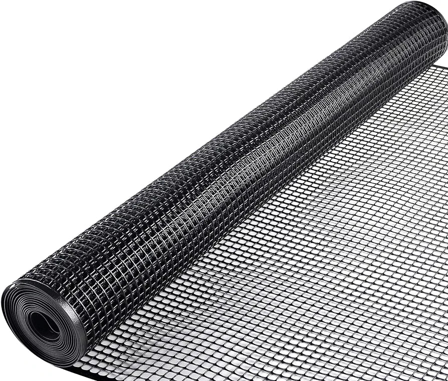 PVC Coated Polyester Mesh Cover Black 170gsm 1.5x1m Sheeting