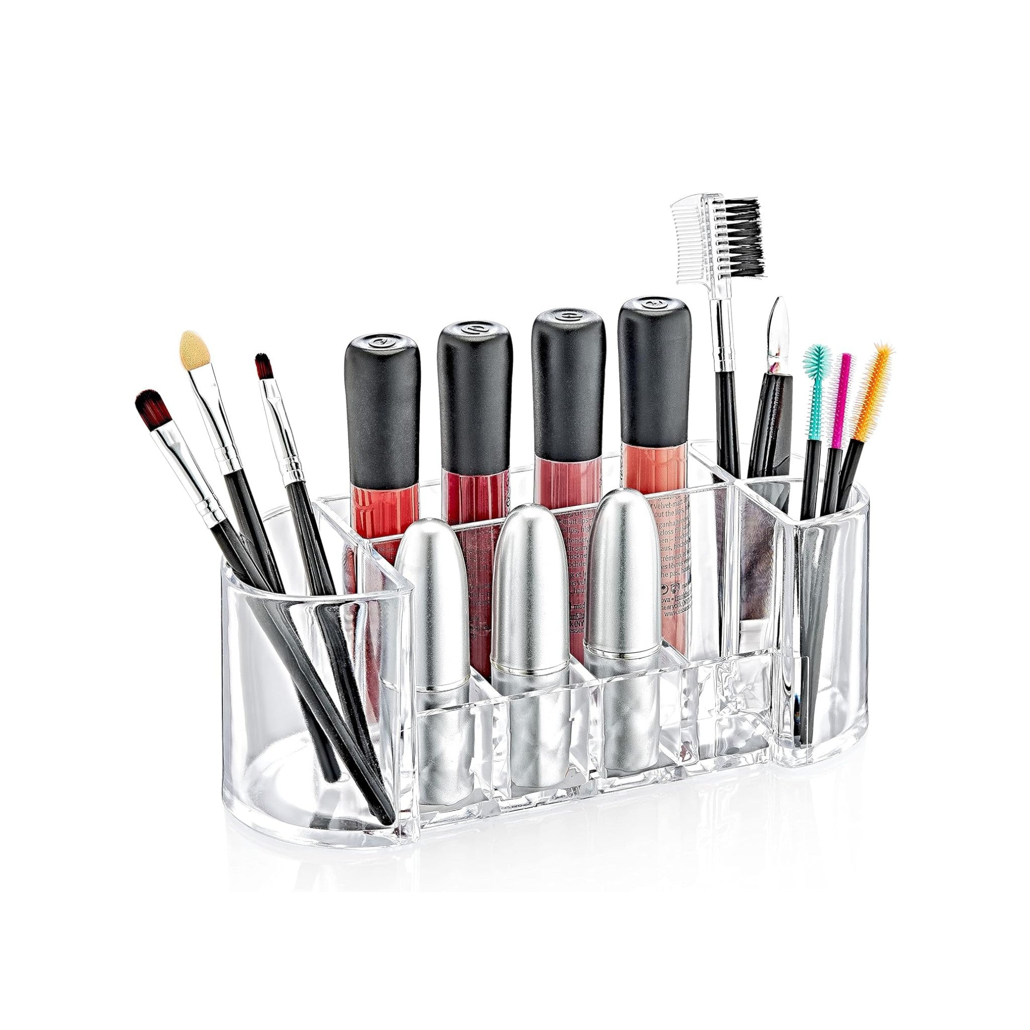 Modern Cosmetic Storage Oval Organizer - Diamond Oval Clear Plastic