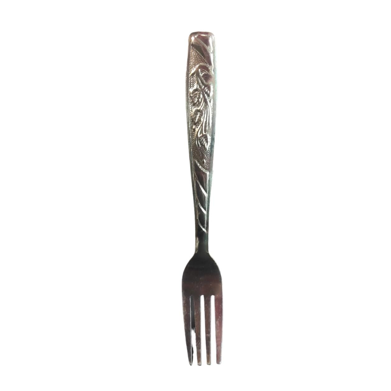 Dinner Fork Flower Decal 12pc Stainless Steel