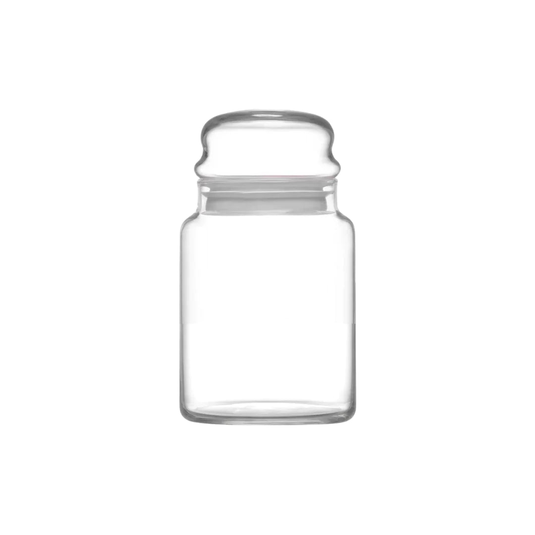 LAV Glass Canister Jar 290ml with White Lid SGN945