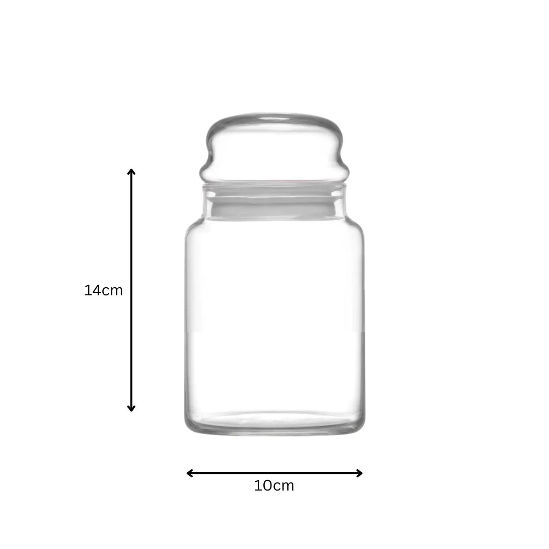 LAV Glass Canister Jar 635ml with White Lid  SGN946