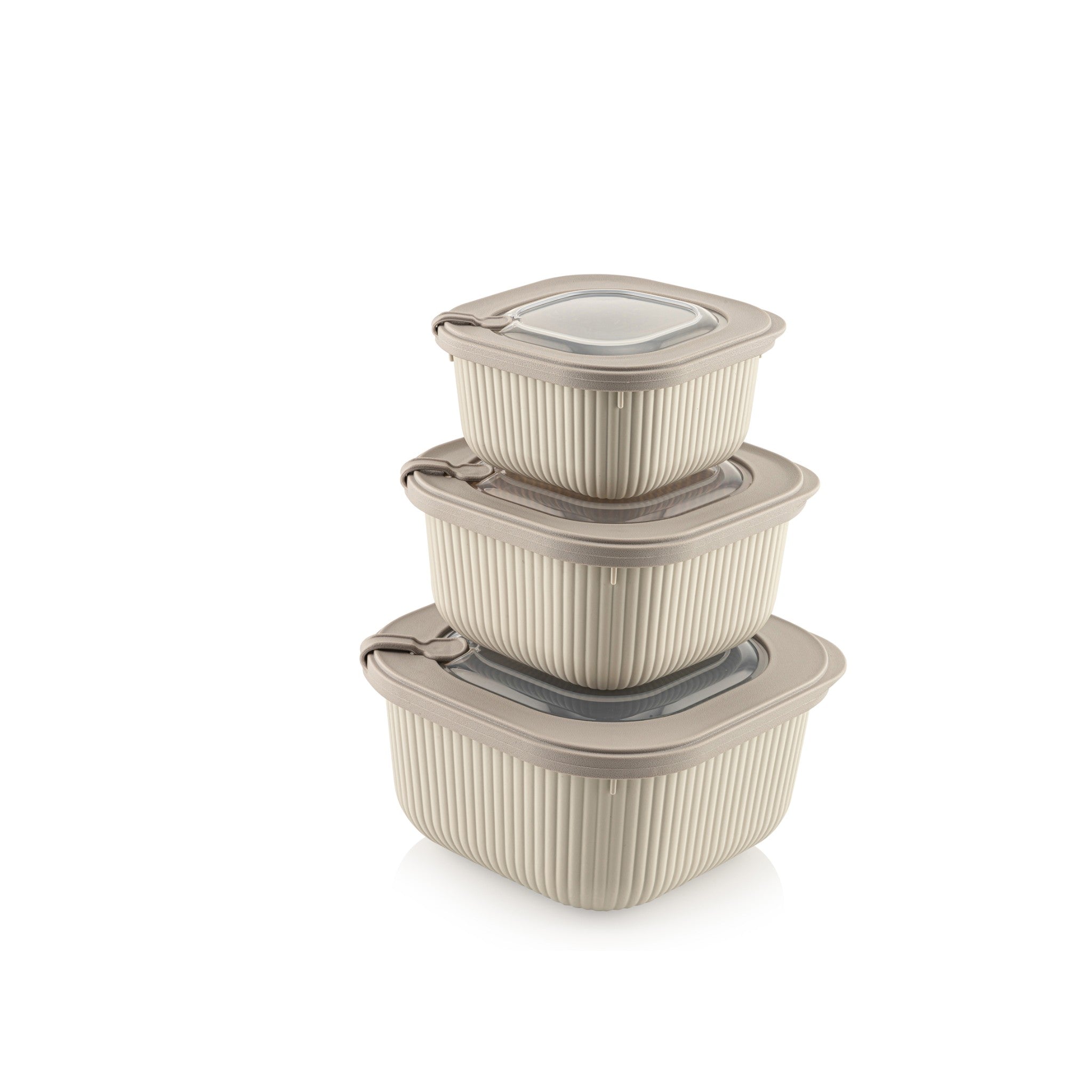 Plastic Elegant line Storage Container 3pc Set