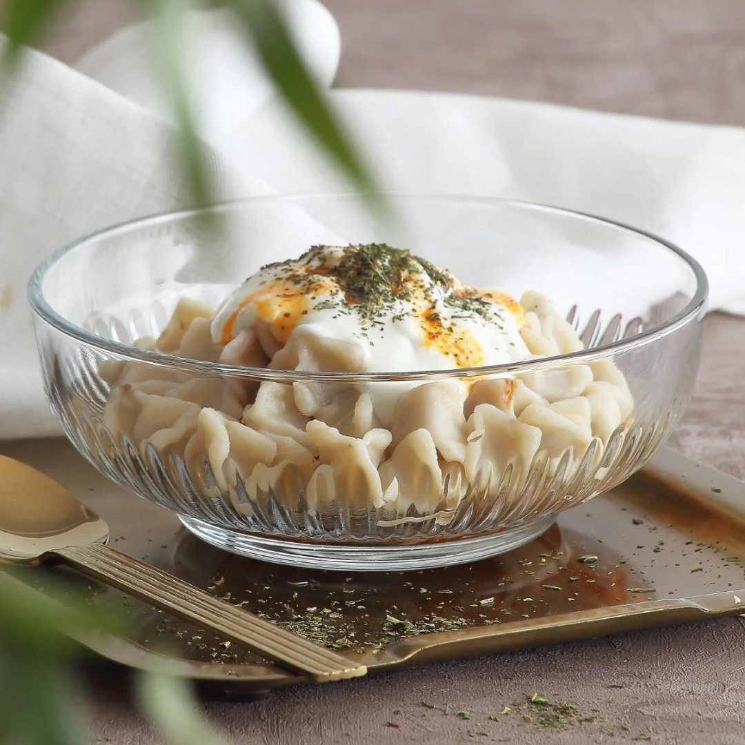 LAV Glass Bowl 2600ml with White Lid SGN2383