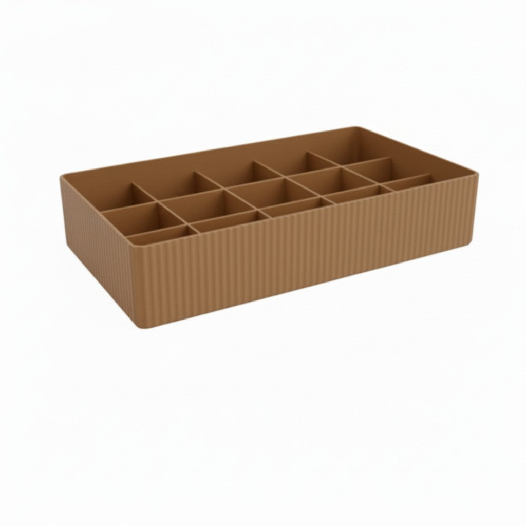 Plastic Shell Organiser 15-Divisions 30x18x6cm