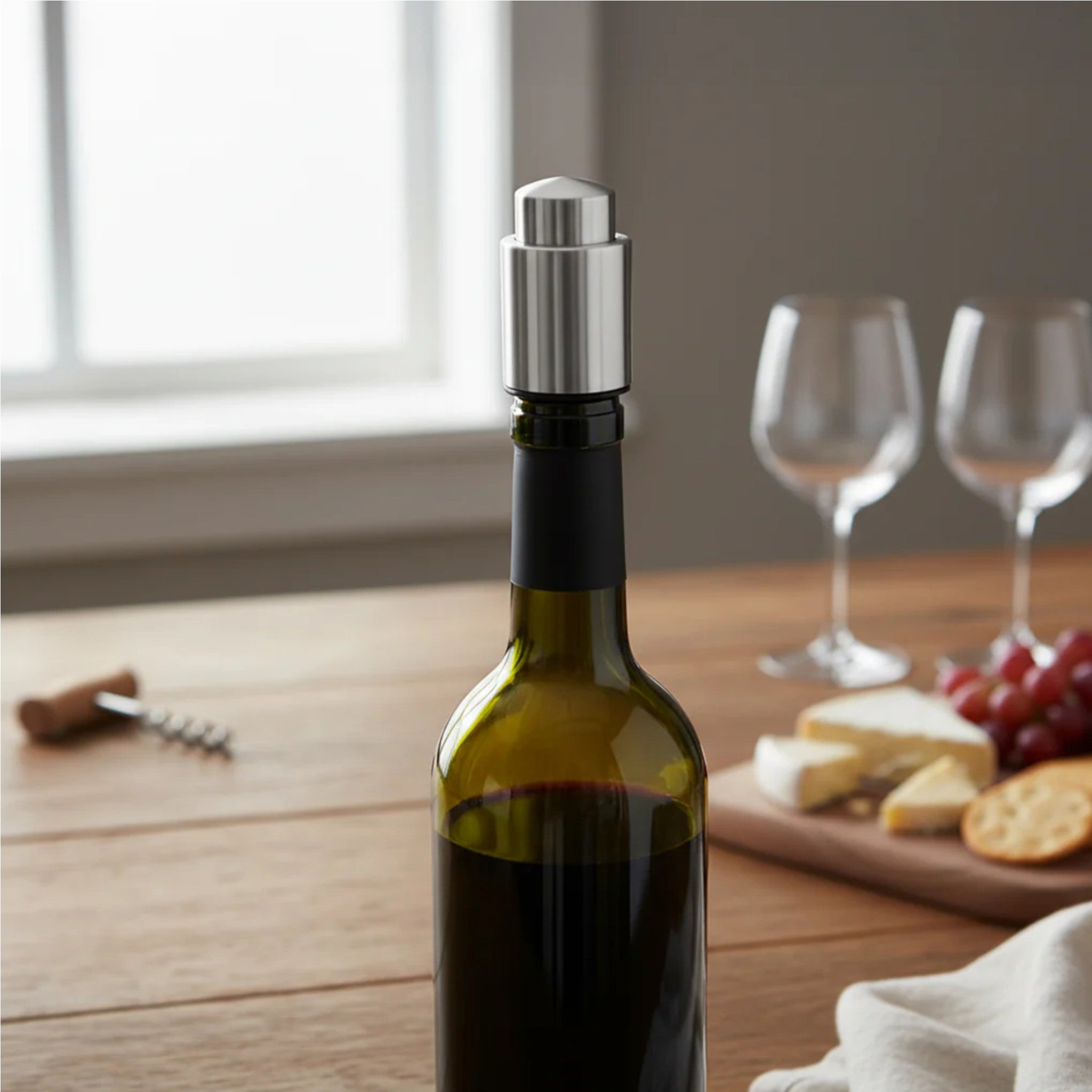 Bar Butler Vacuum Wine Stopper Stainless Steel 32mm