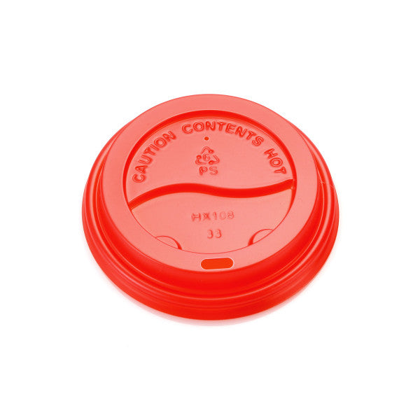 Sip Lid for Coffee Cup Red Fit Size 350ml 10Pack