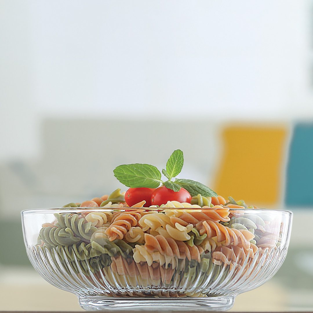 LAV Glass Bowl 2600ml with White Lid SGN2383