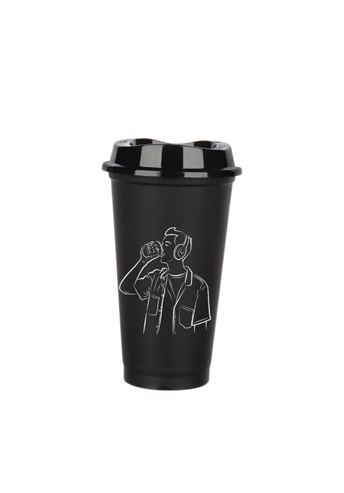 Reusable Plastic Coffee Cup 473ml with Sip Lid Titiz