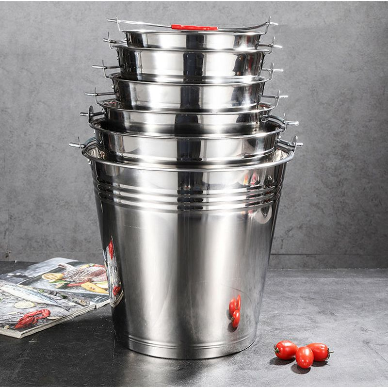 Stainless Steel Bucket with Lid