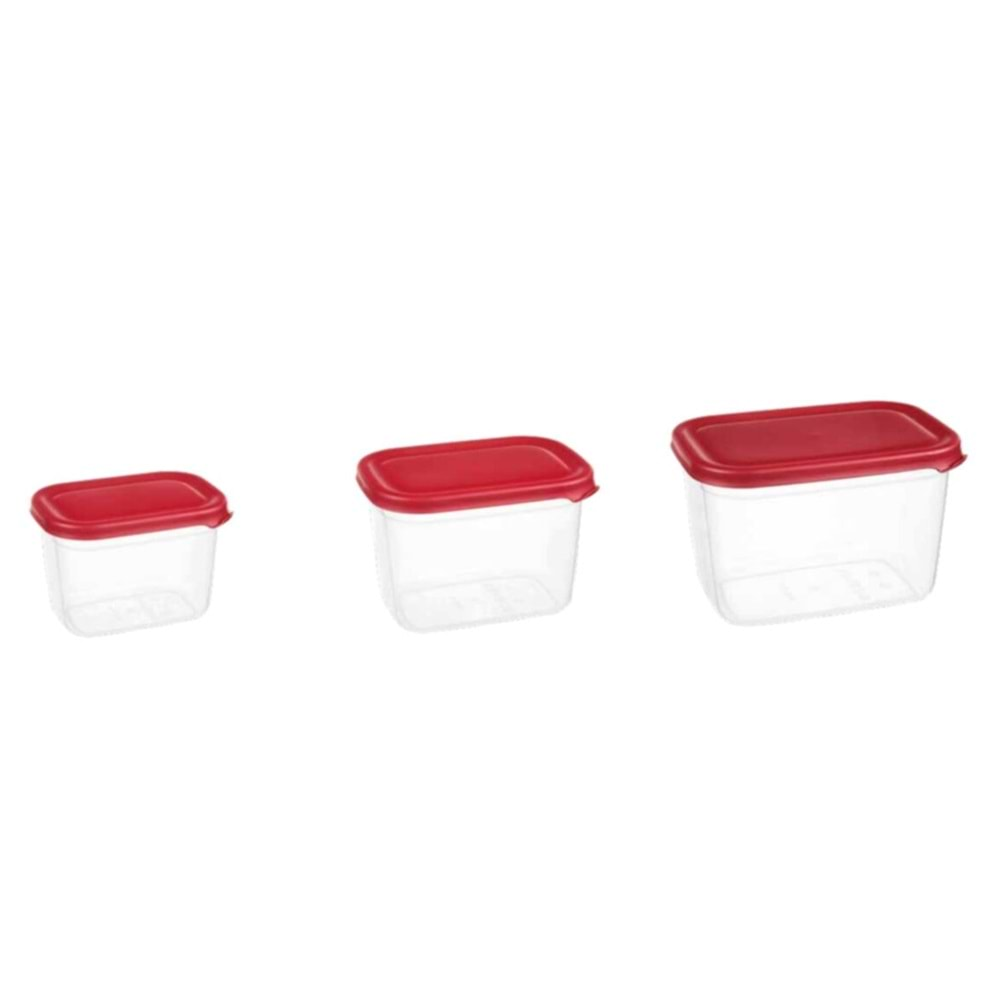 Foly Life Peggy Deep Storage Box 3 Pack 800ml/1.3L/2.3L with Tight Lid 0537 Titiz