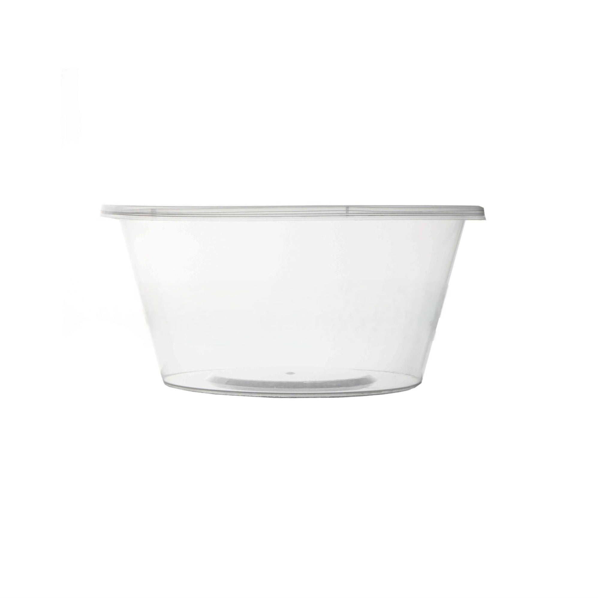 Disposable Takeaway Food Round Storage Container - Clear Plastic Reusable Leakproof with Lid 10pack