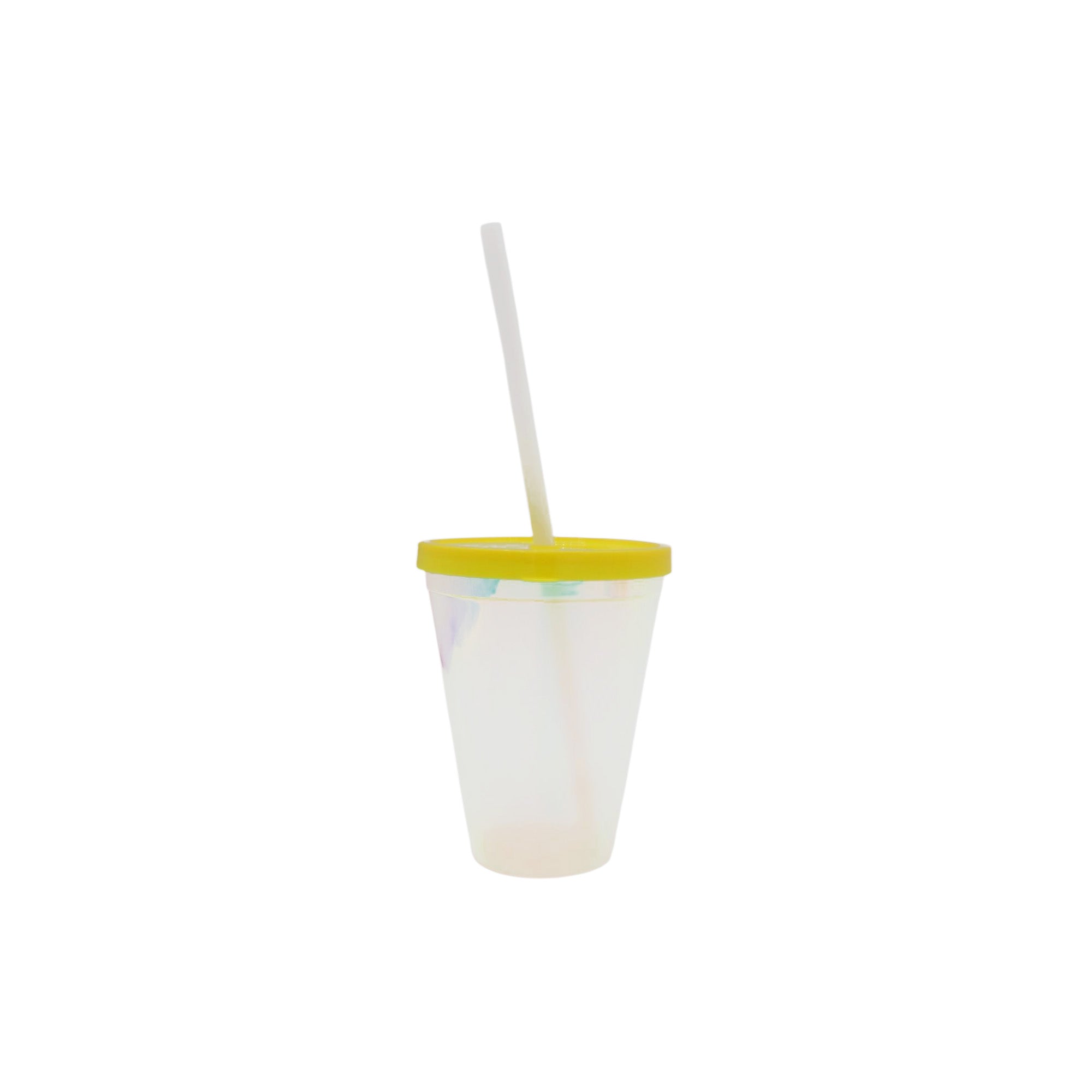 420ml  Hologrpahic Drinking Cup Tumbler with Colour Lid & Straw