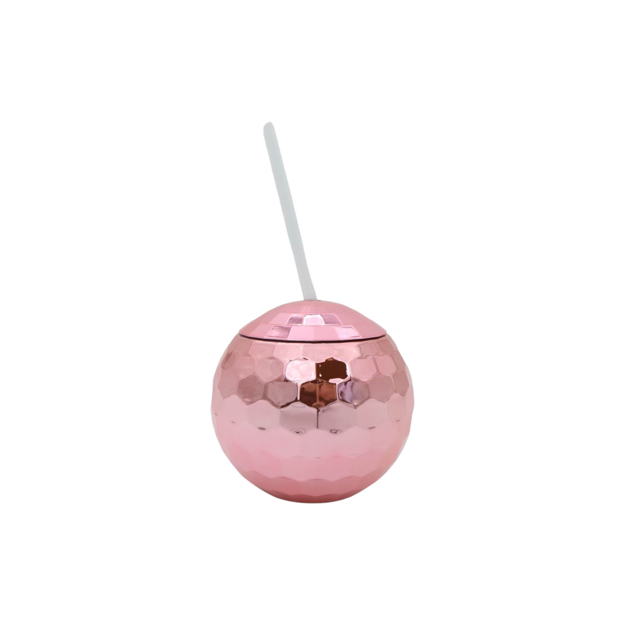 Disco Ball Smoothie Cup 350ml Tumbler with Straw