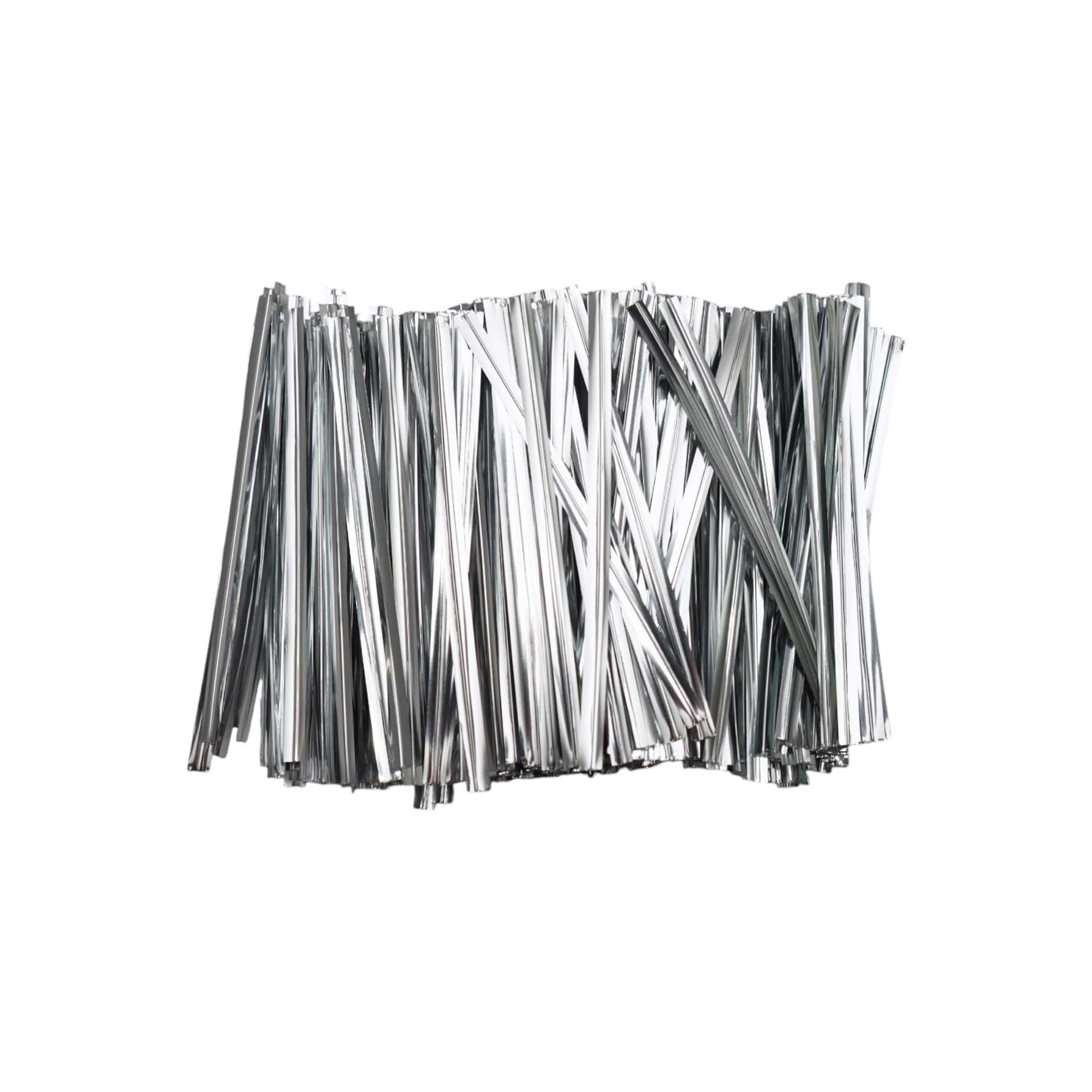 Alumnium Metallic Wrapping Twist Ties Ribbon 8cm for Gift Packaging 750pack