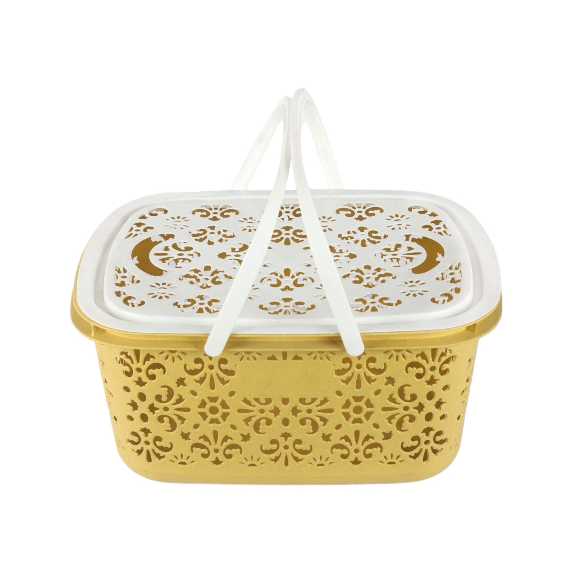 Picnic Basket with Handle and Lid Medium