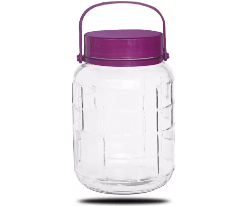 Glass Storage Jar 5L Container Jug Wide mouth with Carry Handle 536
