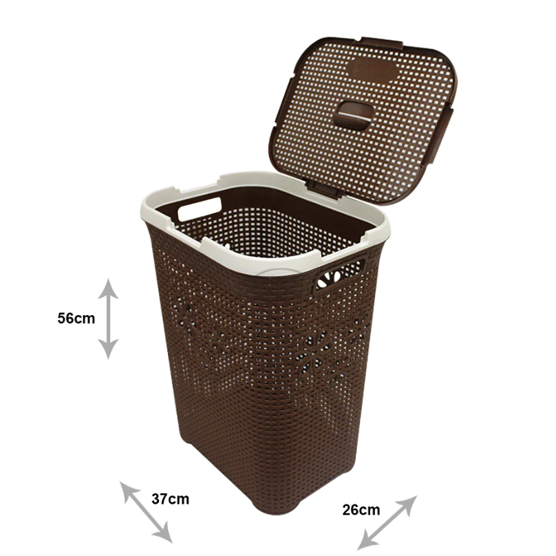 Otima 50L Daisy Plastic Laundry Linen Basket