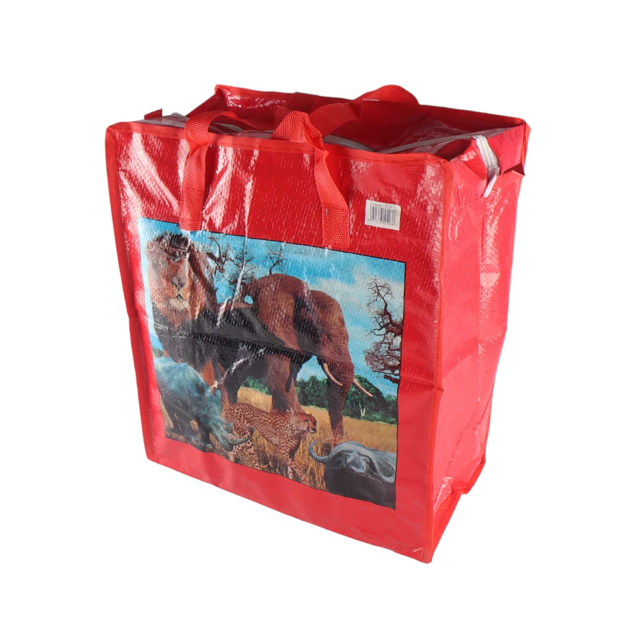 China Woven Shopping Bag Animal Print