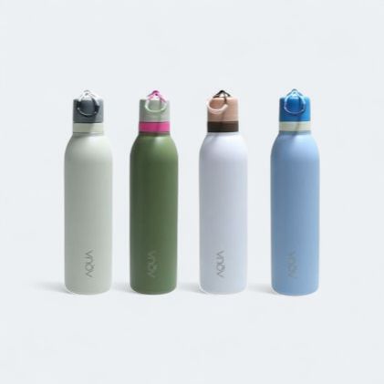 Aqua 710ml Twist Vacuum Flask - Stainless Steel Double-Layer Insulated Water Bottle