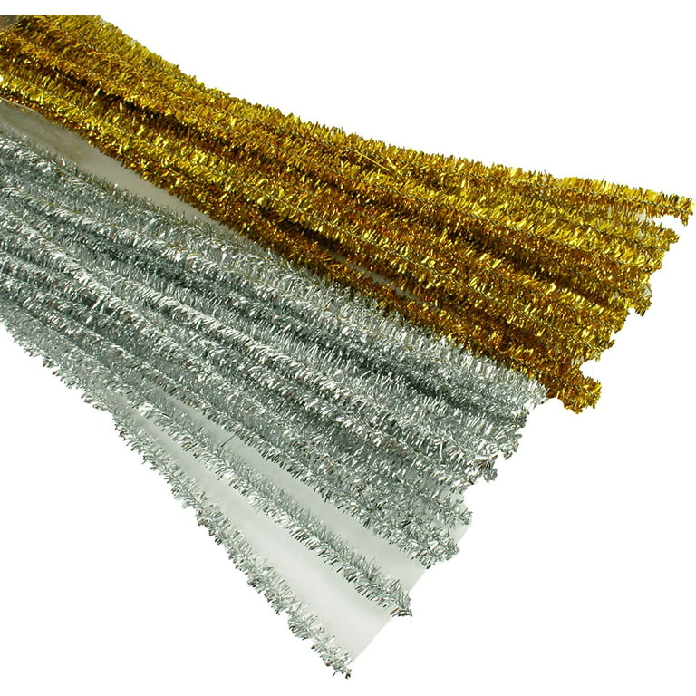 Metallic Tinesel Pipe Cleaner Gold & Silver L30cm 14pcs