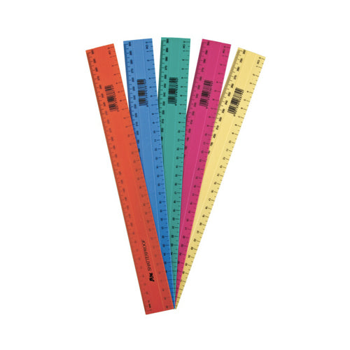 Plastic Ruler Solid Color 30cm 1pc