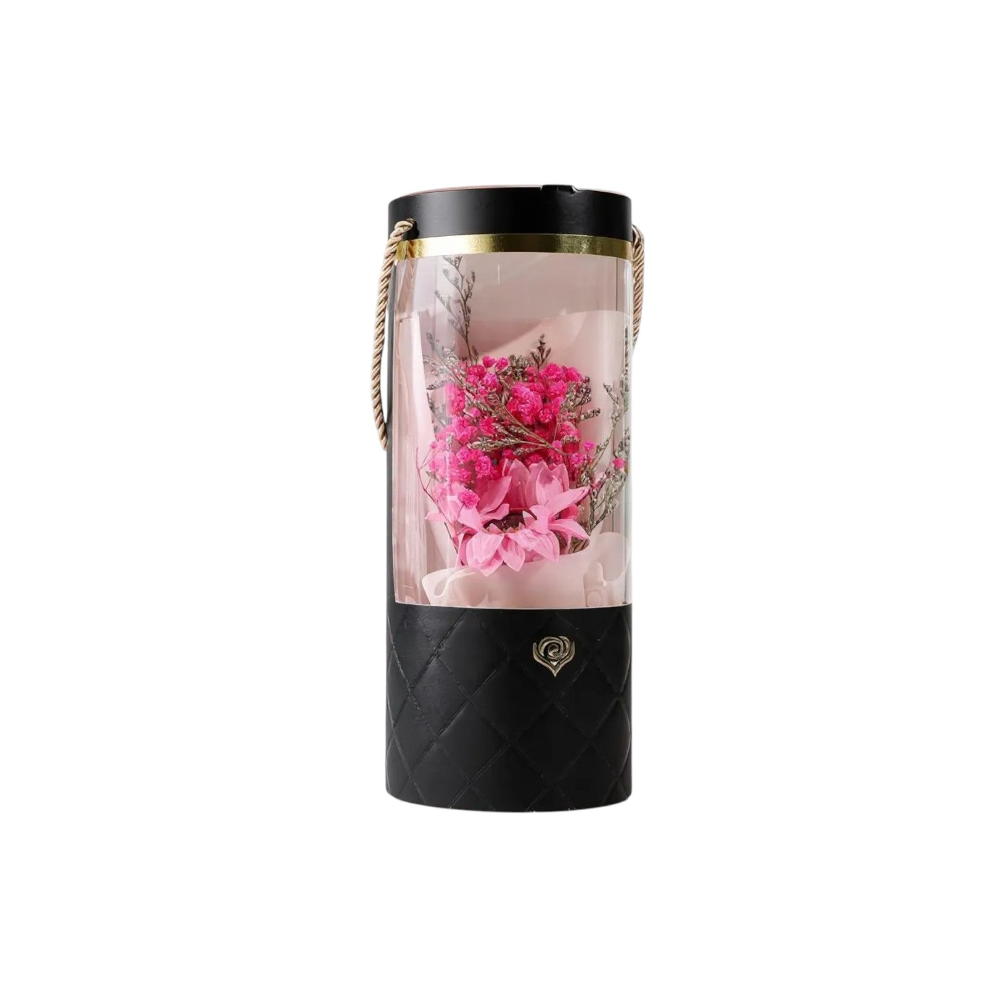 Florist Gift Tube Box with Transparent PVC Window 10x5x27.5cm 1pc