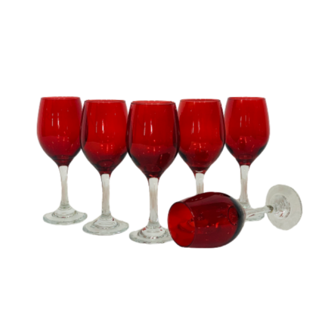 Glass Tumbler 310ml Wine Goblet Red 6pack GL1675