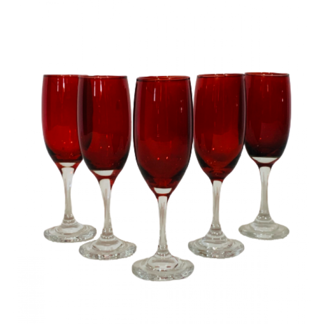 Glass Tumbler Champagne 190ml 6Pcs Colour Red GL1676 RED