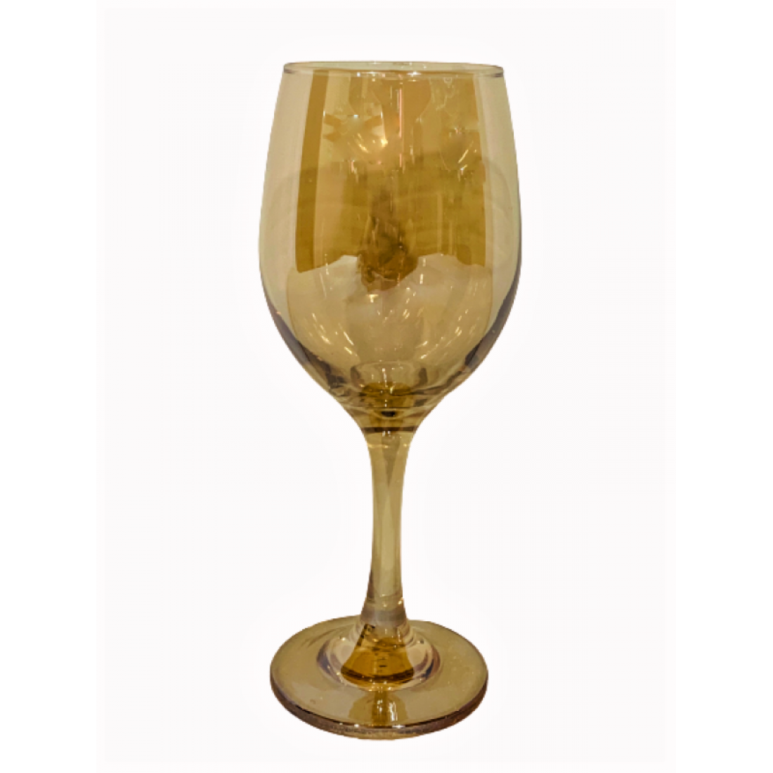 Glass Tumbler 310ml Wine Goblet Gold 6pack GL1793