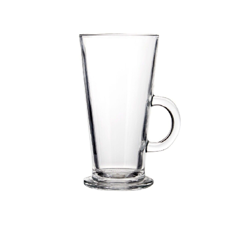 Glass Latte Coffee Mug 240ml Cup 6pack