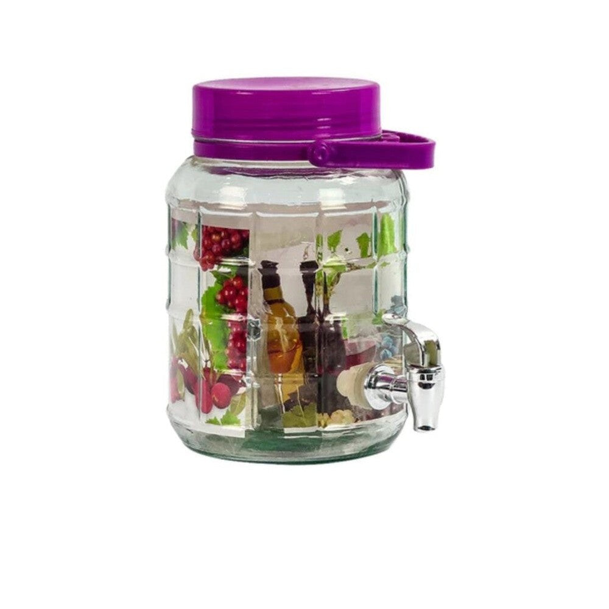 Beverage Dispenser 3L Glass with Carry Handle and tap - 537