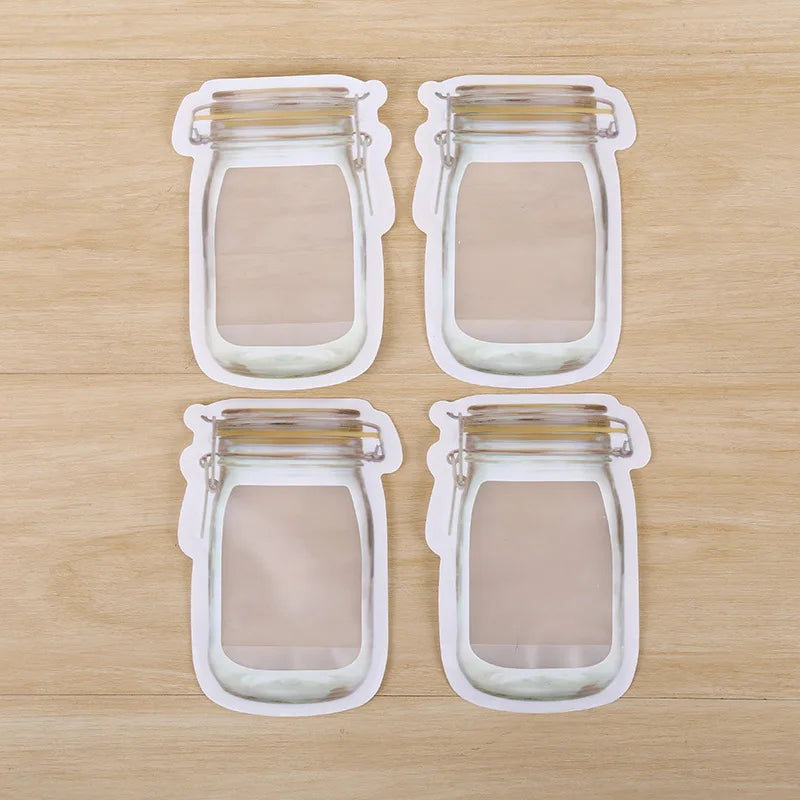 Food Packaging Zip pouches Bag with Clear Window Flat lay Food Saver 12pack