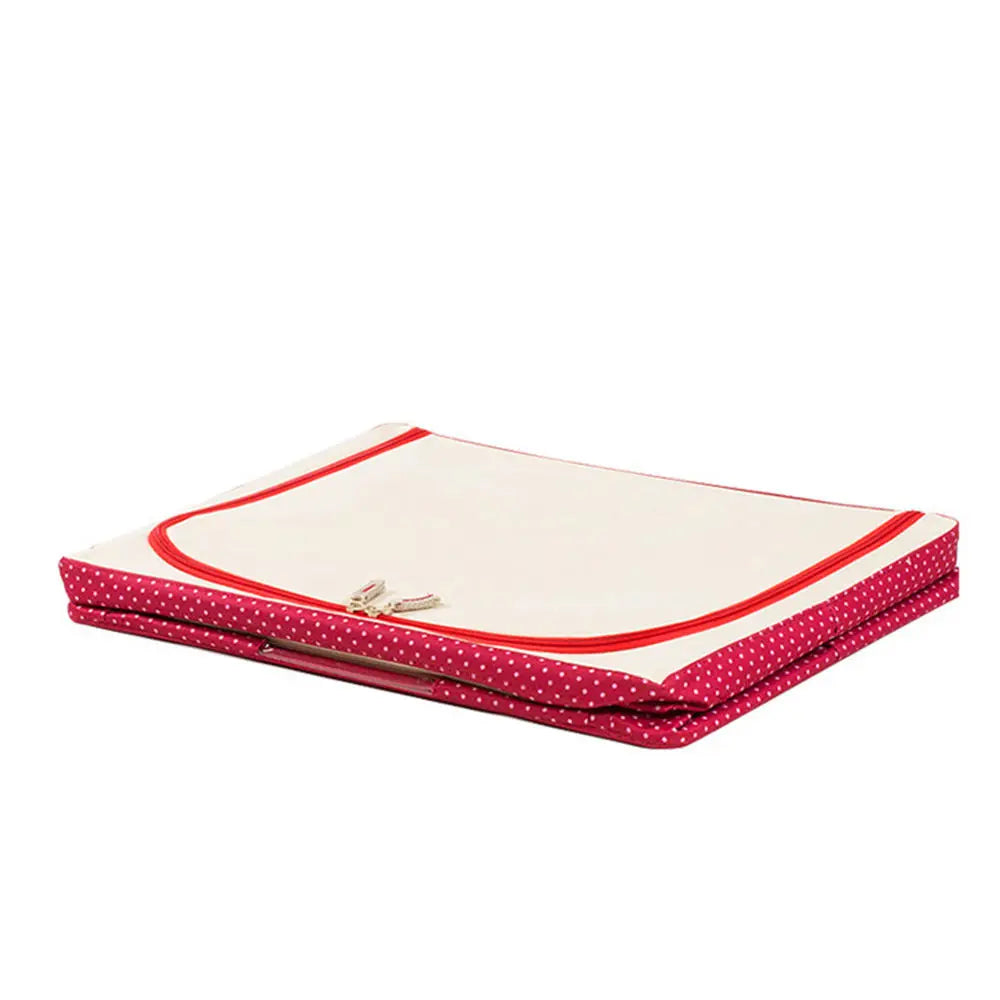 Wardrobe Storage Organiser Box Oxford Material 50x40x33cm Zipper Lid with See-Through Front Panel